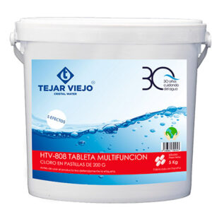 HTV-808 CLORO TAB. 200g MULTI. 5 EFECTOS 5KG